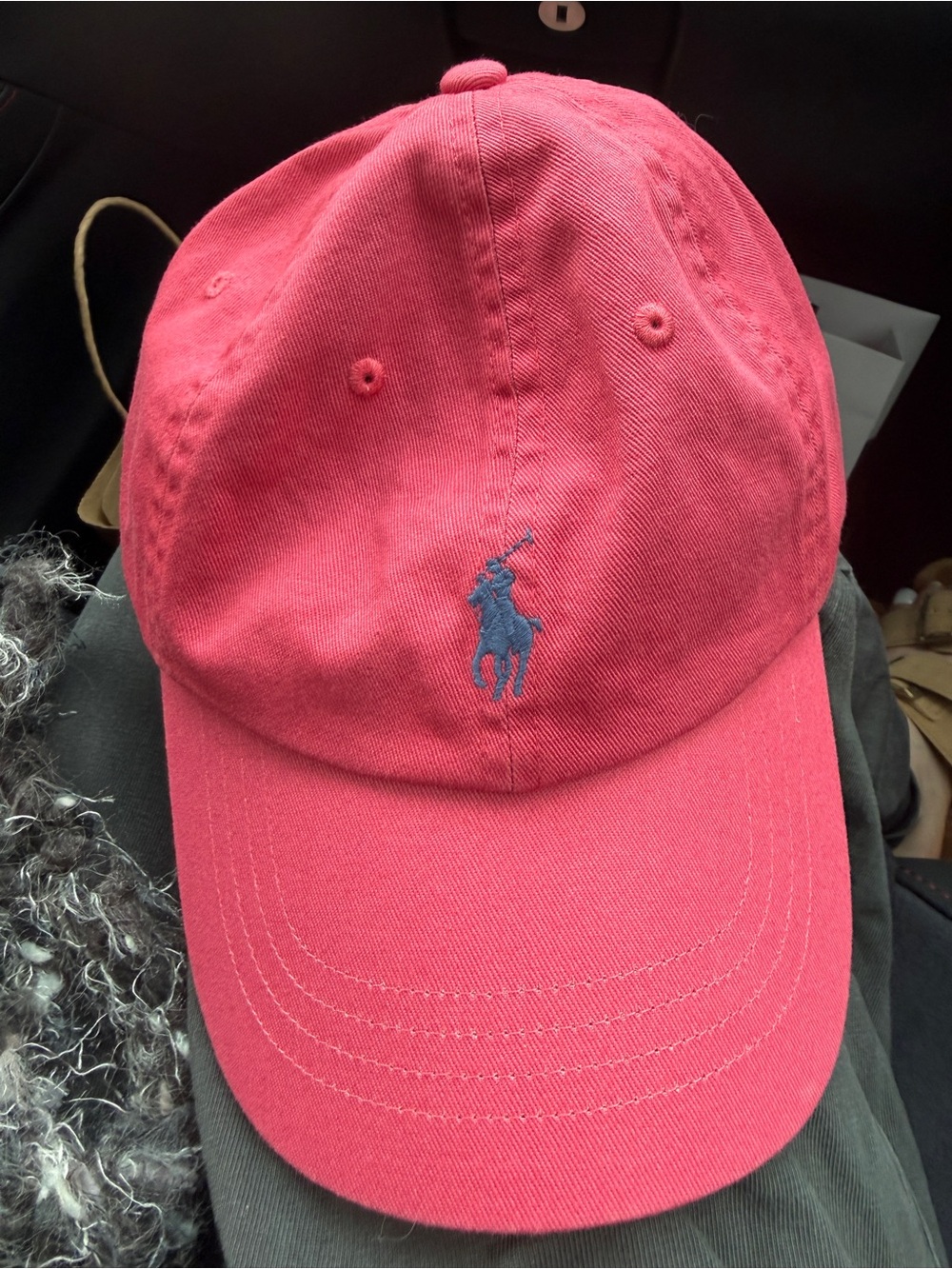New! Ralph Lauren Kids Pink Baseball Cap with Navy Pony